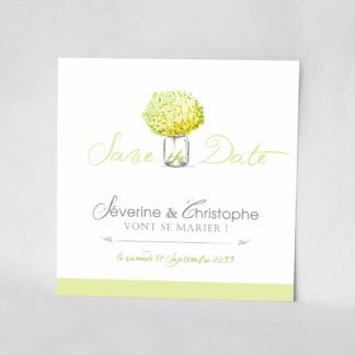 Save the date champêtre Bouquet romantique DM11-FLO-16V