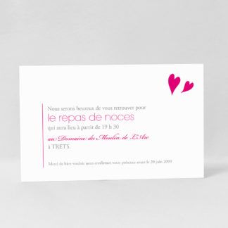 Carte d'invitation romantique Arbre à coeurs LM10-COL-8A