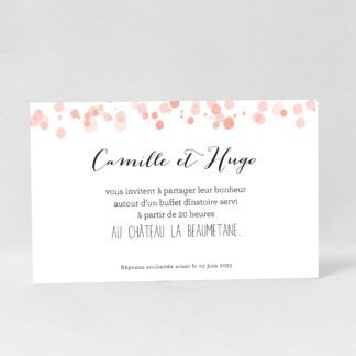 Carte d'invitation romantique Bulles d'amour LM10-GRA-10