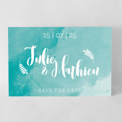 Save the date graphique Turquoise DM30-ART-3T