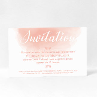 Carte d'invitation romantique Aquarella LM10-GRA-110S