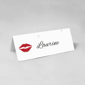 Marque-place original Lèvres et moustache PM54-GRA-4