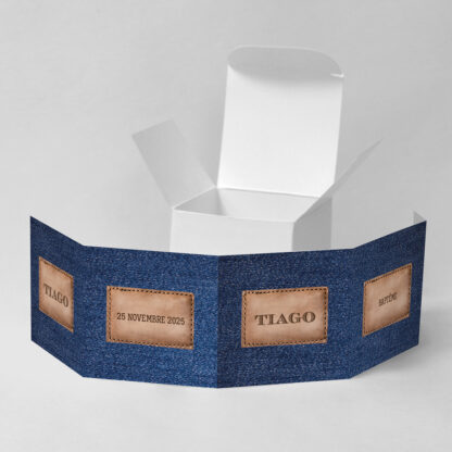 Boîte à dragées jean et polaroid - BN75-HUM-101-2