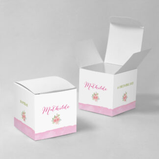 Boîte à dragées Flora fille - BN75-TEN-105B-1