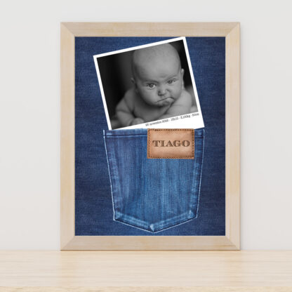 Affiche naissance jean et polaroid - PN3040-HUM-101