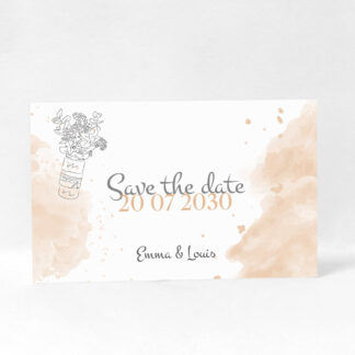 Save the date Bouquet sauvage