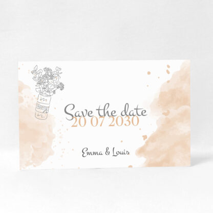 Save the date Bouquet sauvage