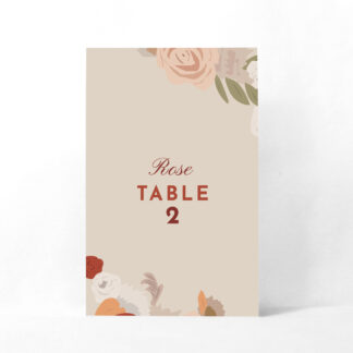 Numéro de table Bohème