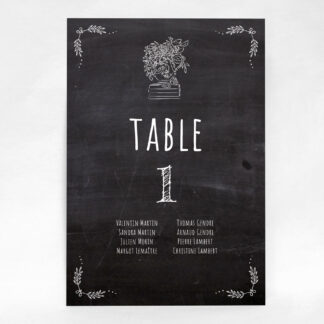 Plan de table Ardoise vintage