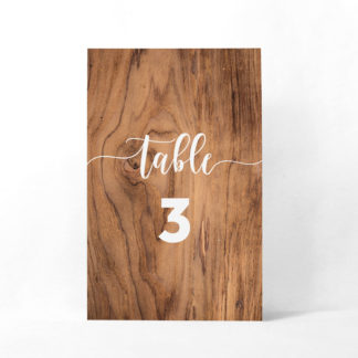 Numéro de table Fond bois