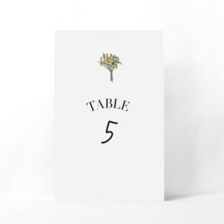 Numéro de table Romantica