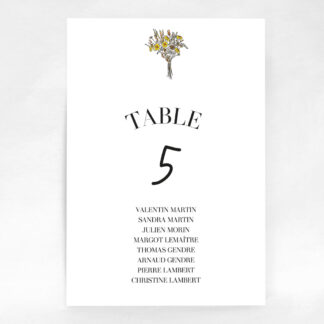 Plan de table Romantica