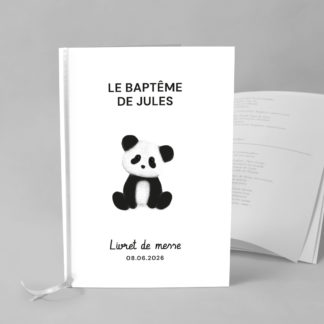 Livret de messe baptême Panda