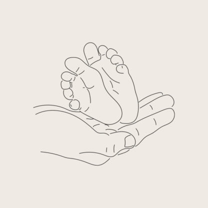 NFT naissance dessin pieds dans la main