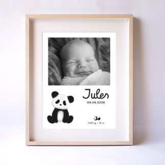 Affiche naissance Panda