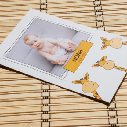 Faire-part naissance carte Girafe
