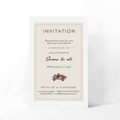 Carton d'invitation Vario florum