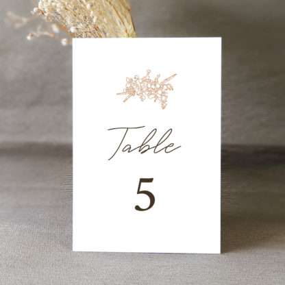 Numéro de table Arche bohème