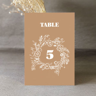 Numéro de table Couronne bohème