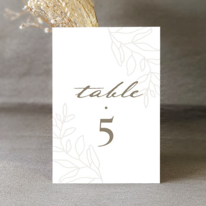 Numéro de table Flora