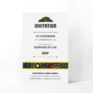 Carton d'invitation Wax