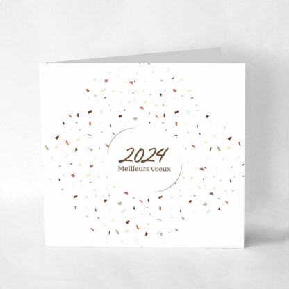 Carte de vœux Confettis Terrazzo