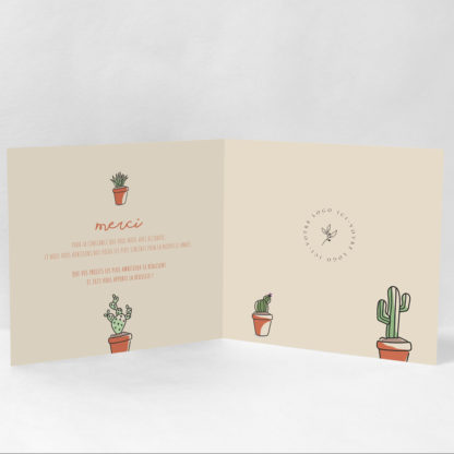 Carte de vœux Cactus