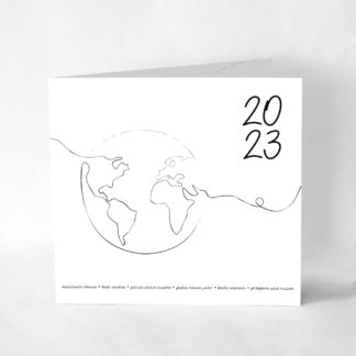 Carte de vœux Planet design