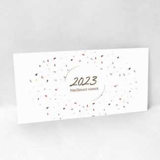 Carte de vœux Confettis Terrazzo simple