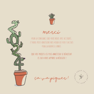 Carte de vœux e-card Cactus
