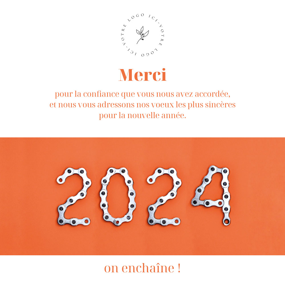 Carte de vœux e-card On enchaîne - Le faire-part Français.fr