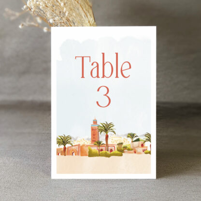 Numéro de table Marrakech