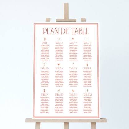 Panneau plan de table Marrakech