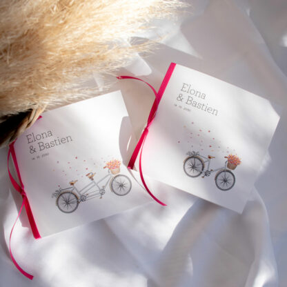 Faire-part mariage Bicyclette