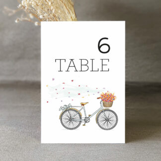Numéro de table Bicyclette