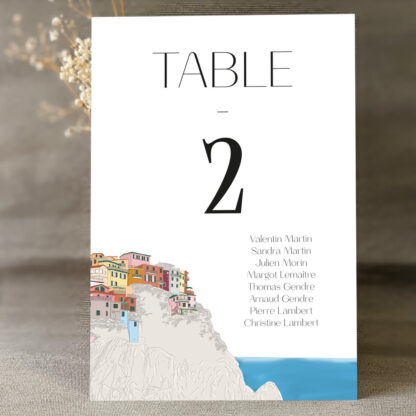 Plan de table Cinque Terre