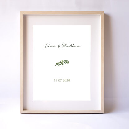 Affiche mariage Brin d'olivier
