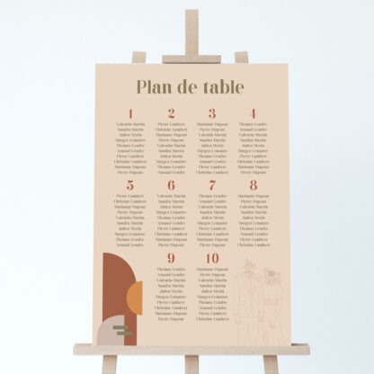 Panneau plan de table Design