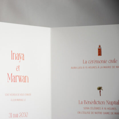 Faire-part mariage Marrakech