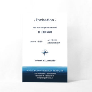 Carton d'invitation Mer