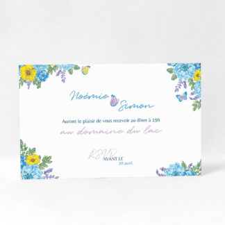 Carton d'invitation Papillons