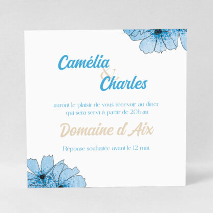 Carton d'invitation Camélia