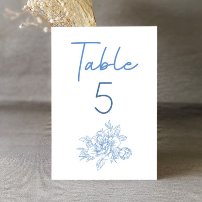 Numéro de table Alcôve fleurie
