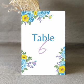 Numéro de table Papillons