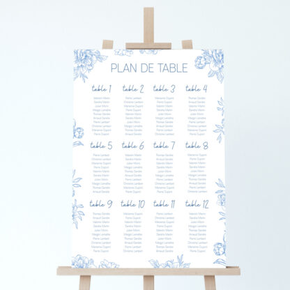 Panneau plan de table Alcôve fleurie