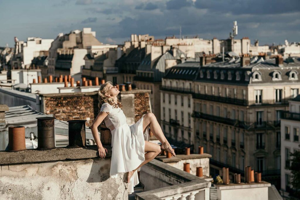 Photo sur les toits de Paris