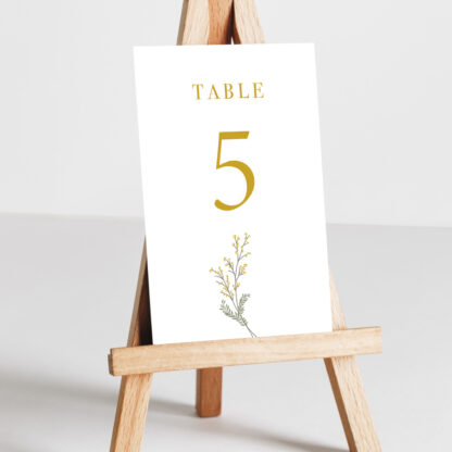 Numéro de table Camomille
