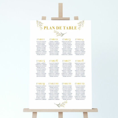 Panneau plan de table Camomille