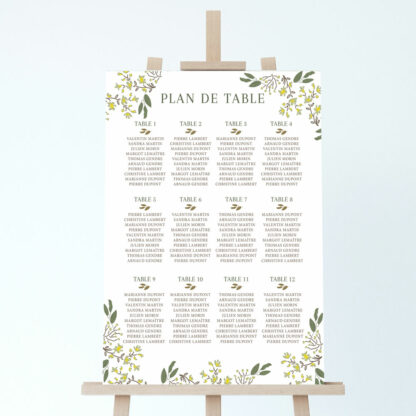 Panneau plan de table Provence