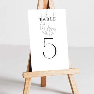 Numéro de table Mains liées